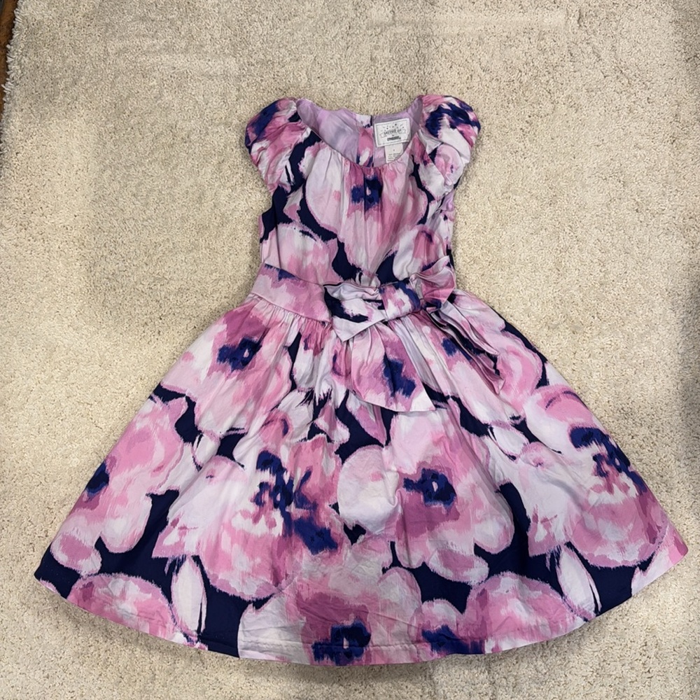 Gymboree Dress Purple, Pink, Navy, & White Size 7